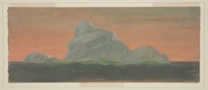 Dibujo, Iceberg contra el cielo del atardecer, junio de 1859 de Frederic Edwin Church
