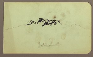 Dibujo, Picos Itaccihuatl; Verso: Horno de pan, 1883 de Frederic Edwin Church