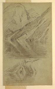 Dibujo, Königssee, Berchtesgaden, Baviera, junio o julio de 1868