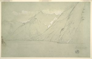 Dibujo, Königssee desde el Falkenstein, julio de 1868 de Frederic Edwin Church