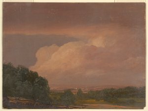 Dibujo, Paisaje (posiblemente el valle del Hudson), 1860-70 de Frederic Edwin Church