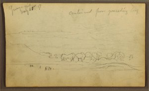 Dibujo, Paisaje, Guayaquil, Ecuador, 21 de mayo de 1857 de Frederic Edwin Church