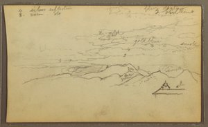 Dibujo, Paisaje; Verso: Barco, Bocetos botánicos, 1857 de Frederic Edwin Church