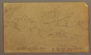 Dibujo, Paisaje; Verso: Bocetos botánicos, 1865
