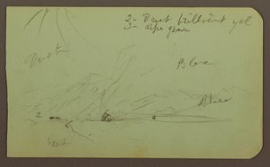 Dibujo, Paisaje; Verso: Ladera de montaña, 1883 de Frederic Edwin Church