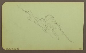 Dibujo, Paisaje; Verso: Ladera de montaña, 1883 de Frederic Edwin Church