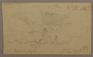 Dibujo, Paisaje; Verso: Cielo, agosto de 1865