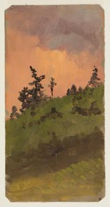 Dibujo, Paisaje en el bosque, junio de 1870 de Frederic Edwin Church