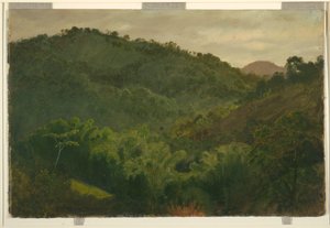 Dibujo, Paisaje de Jamaica, Antillas, 1865 de Frederic Edwin Church