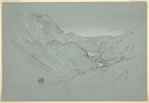 Dibujo, Paisaje de los Alpes, agosto-septiembre de 1868 de Frederic Edwin Church