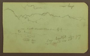 Dibujo, Paisaje "cerca de lagos"; Verso: Paisaje, 1883 de Frederic Edwin Church