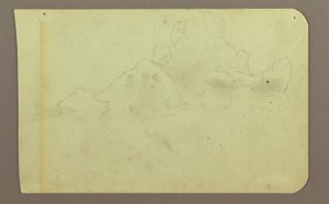 Dibujo, Paisaje con nubes; reverso: Montaña, 1883
