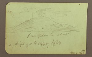 Dibujo, Paisaje con nubes; reverso: Montaña, 1883