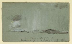 Dibujo, Paisaje con lluvia, 1860 de Frederic Edwin Church