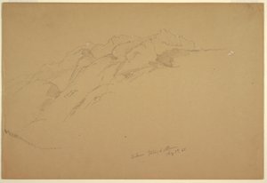 Dibujo, Paisajes entre Golling y Abtenau, 5 de agosto de 1868