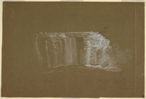 Dibujo, Lower Falls, río Genesee, Rochester, Nueva York, 1848 de Frederic Edwin Church