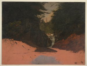 Dibujo, Maine, arroyo de montaña, agosto-septiembre de 1851 de Frederic Edwin Church