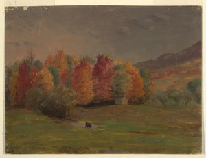 Dibujo, costa de Maine o Canadá, hacia 1845 de Frederic Edwin Church