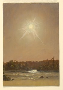 Dibujo, Maine , puesta de sol, 1855-65 de Frederic Edwin Church