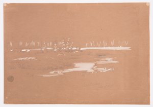 Dibujo, Paisaje pantanoso cerca de Millinocket, 20 de septiembre de 1878 de Frederic Edwin Church