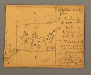 Dibujo, Prado, Notas, posiblemente 1856 de Frederic Edwin Church