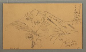 Dibujo, Castillo medieval, Casa Cascada, 24 de agosto de 1868 de Frederic Edwin Church