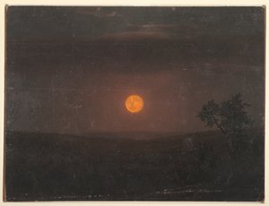 Dibujo, Luz de luna, granja de Church, ca. 1865 de Frederic Edwin Church