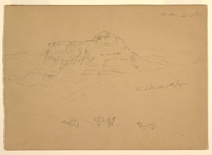 Dibujo, Mount Hor, 23 de febrero de 1868 de Frederic Edwin Church