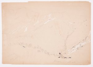 Dibujo, Monte Katahdin, visto desde el sur, agosto de 1852 de Frederic Edwin Church