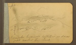 Dibujo, Flanco de montaña, 1889 de Frederic Edwin Church