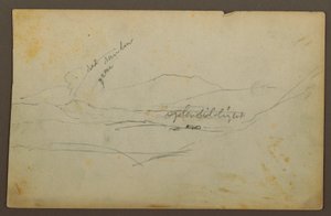 Dibujo, Paisaje de montaña, Colombia o Ecuador, 1853
