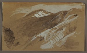 Dibujo, Paisaje montañoso, Jamaica, Antillas, agosto de 1868 de Frederic Edwin Church