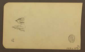 Dibujo, Paisaje montañoso; reverso: Iglesia con cúpula, abril de 1885 de Frederic Edwin Church