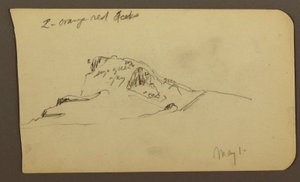 Dibujo, Pico de montaña; reverso: Cordillera escarpada, 1 de mayo de 1885 de Frederic Edwin Church