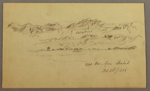 Dibujo, Picos de montaña, 22 de febrero de 1868 de Frederic Edwin Church