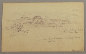 Dibujo, Picos de montaña, 22 de febrero de 1868 de Frederic Edwin Church