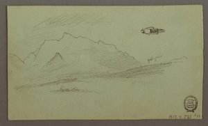 Dibujo, Picos de montaña, posiblemente 1868 de Frederic Edwin Church