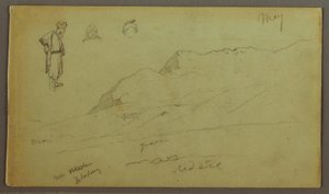 Dibujo, Cordillera, Estudios de figuras, posiblemente mayo de 1868 de Frederic Edwin Church