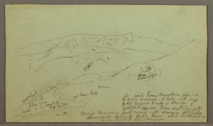 Dibujo, Cordillera, posiblemente mayo de 1868 de Frederic Edwin Church