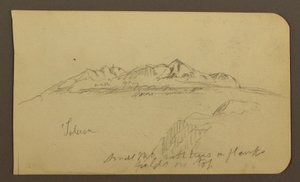 Dibujo, Sierra, Toluca; Verso: Sierra, Toluca, 7 de enero de 1885