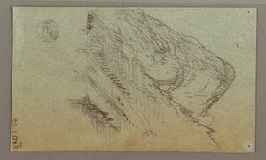 Dibujo, Valle montañoso, posiblemente 1868