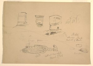 Dibujo, Montaña, Wady el-Arabah, 26 de febrero de 1868 de Frederic Edwin Church