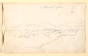 Dibujo, Paisaje de montaña, Colombia, 1853 de Frederic Edwin Church