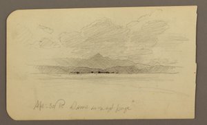 Dibujo, Paisaje de montaña, Toluca; Verso: Montaña, Toluca, 20 de abril de 1885. de Frederic Edwin Church