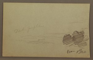 Dibujo, Cordillera, nube, posiblemente 1860s de Frederic Edwin Church