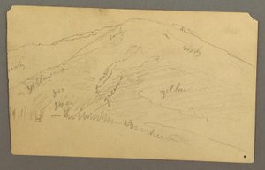 Dibujo, Cima de una montaña, 1877 de Frederic Edwin Church