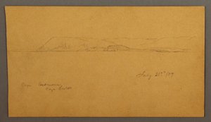 Dibujo, Costa montañosa, 21 de julio de 1859 de Frederic Edwin Church