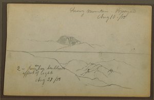 Dibujo, Montañas, Popayán, Colombia, agosto de 1853 de Frederic Edwin Church