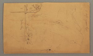 Dibujo, Montañas elevándose sobre el lago, posiblemente julio de 1868 de Frederic Edwin Church