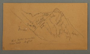 Dibujo, Montañas del Valais, Alpes Peninos, agosto de 1868 de Frederic Edwin Church